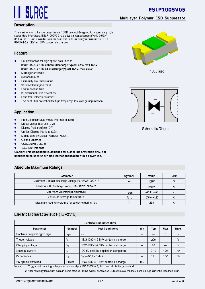 ESLP1005V05_8616370.PDF Datasheet