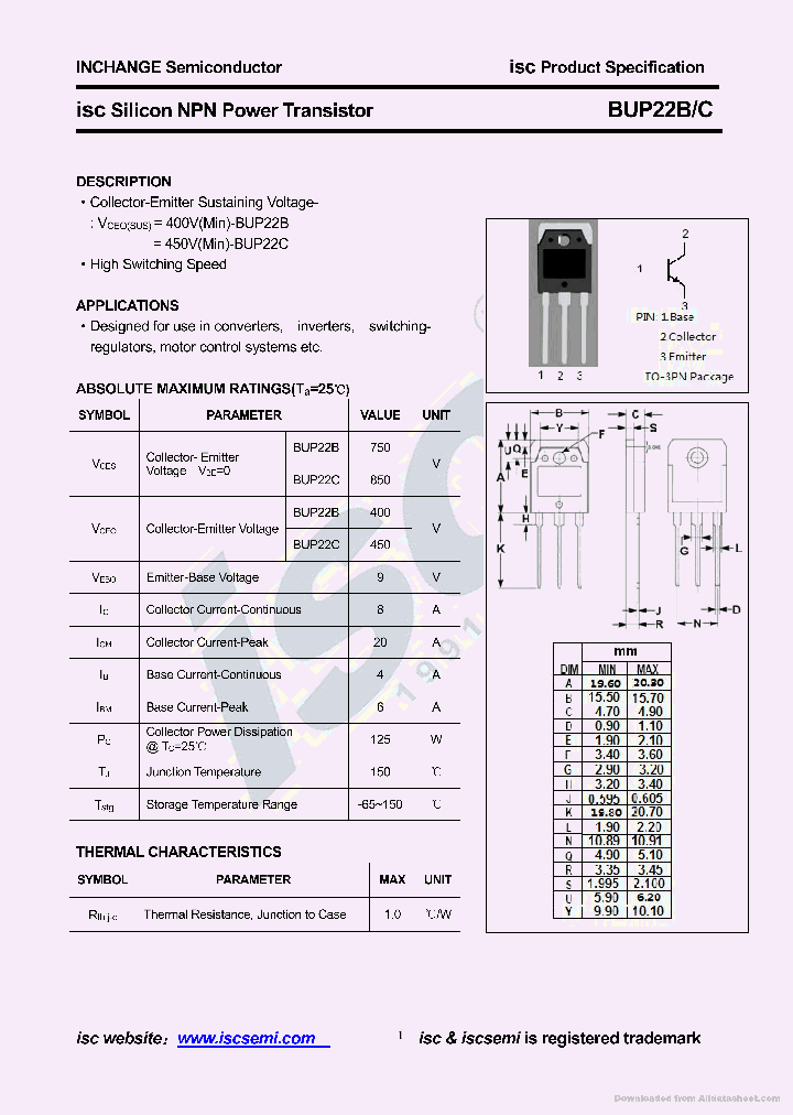 BUP22C_8617199.PDF Datasheet