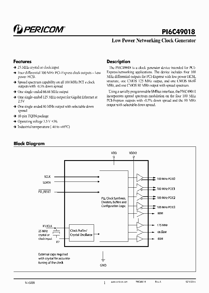 PI6C49018ZDIE_8618274.PDF Datasheet