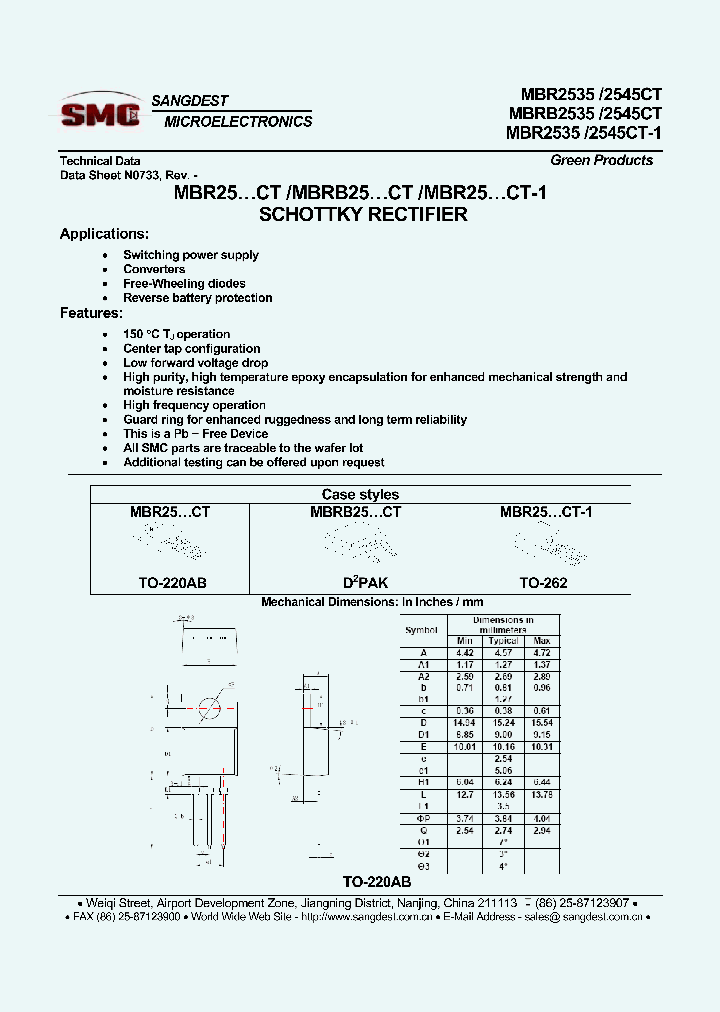 MBRB2545CT_8619925.PDF Datasheet