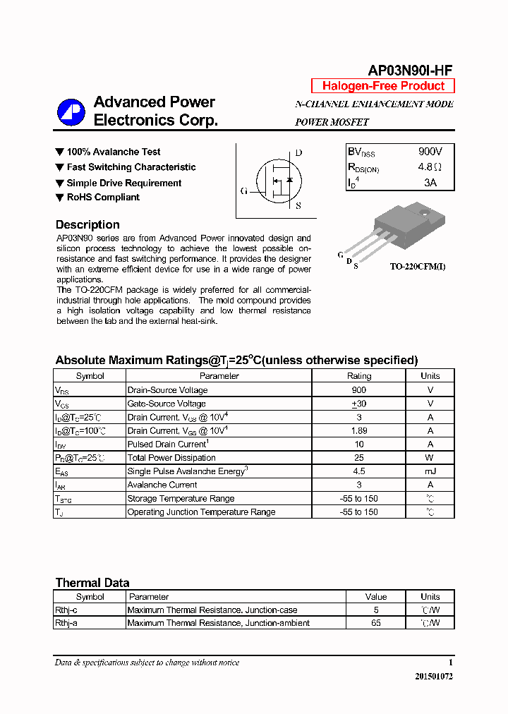 AP03N90I-HF-16_8620542.PDF Datasheet