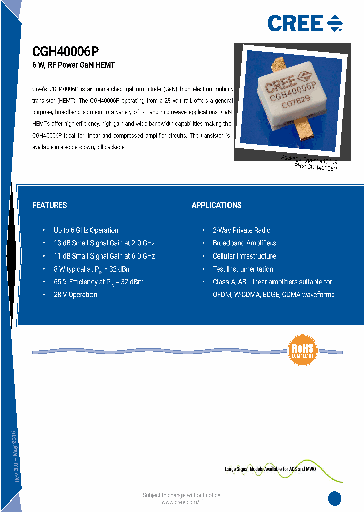 CGH40006P-AMP_8621476.PDF Datasheet