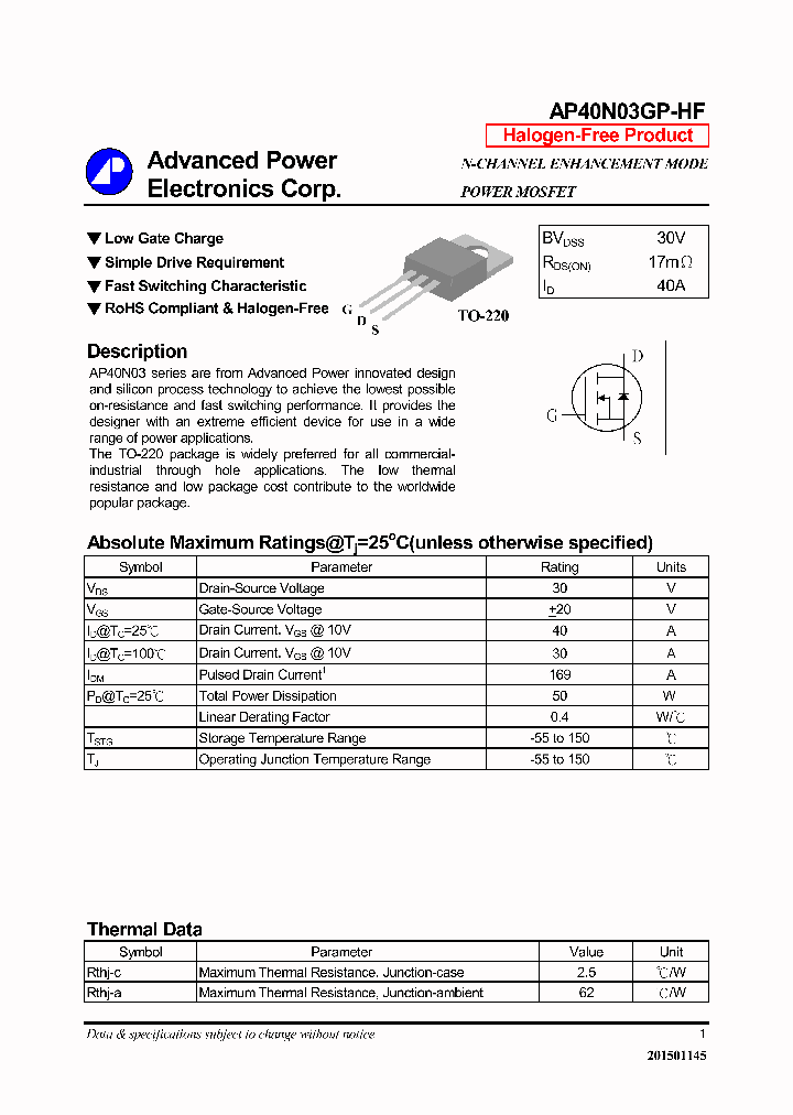 AP40N03GP-HF-16_8621695.PDF Datasheet