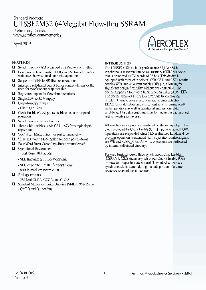 UT8SF2M32MSPA_8621765.PDF Datasheet