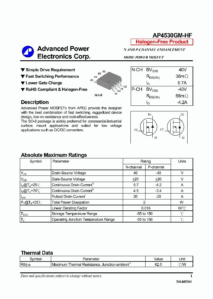 AP4530GM-HF_8623018.PDF Datasheet