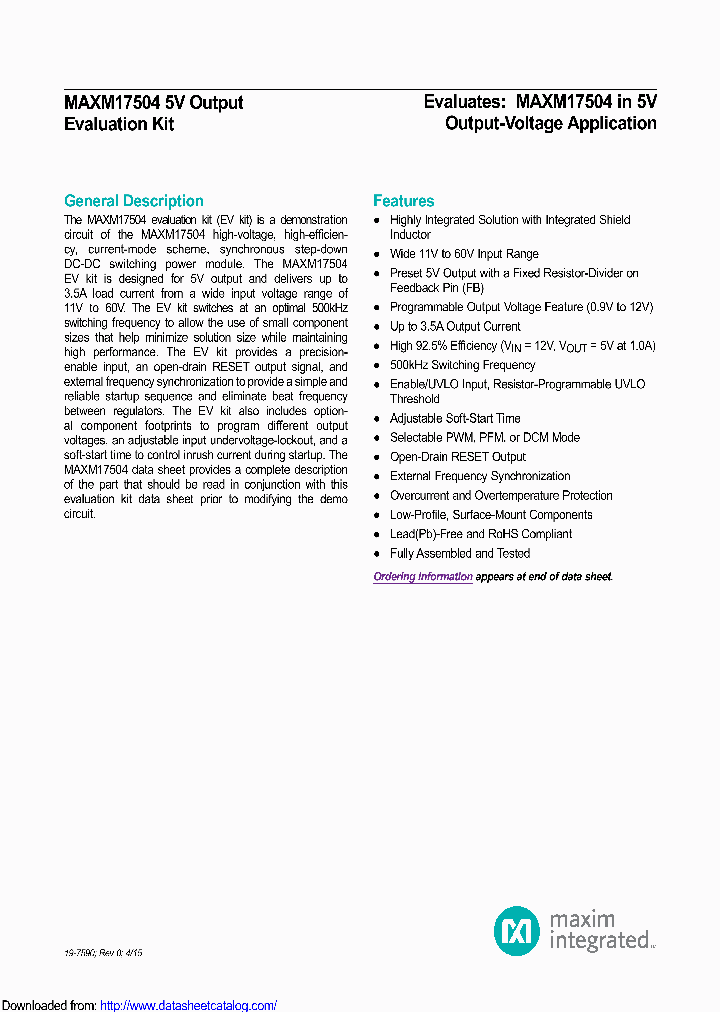 MAXM17504EVKIT_8622925.PDF Datasheet
