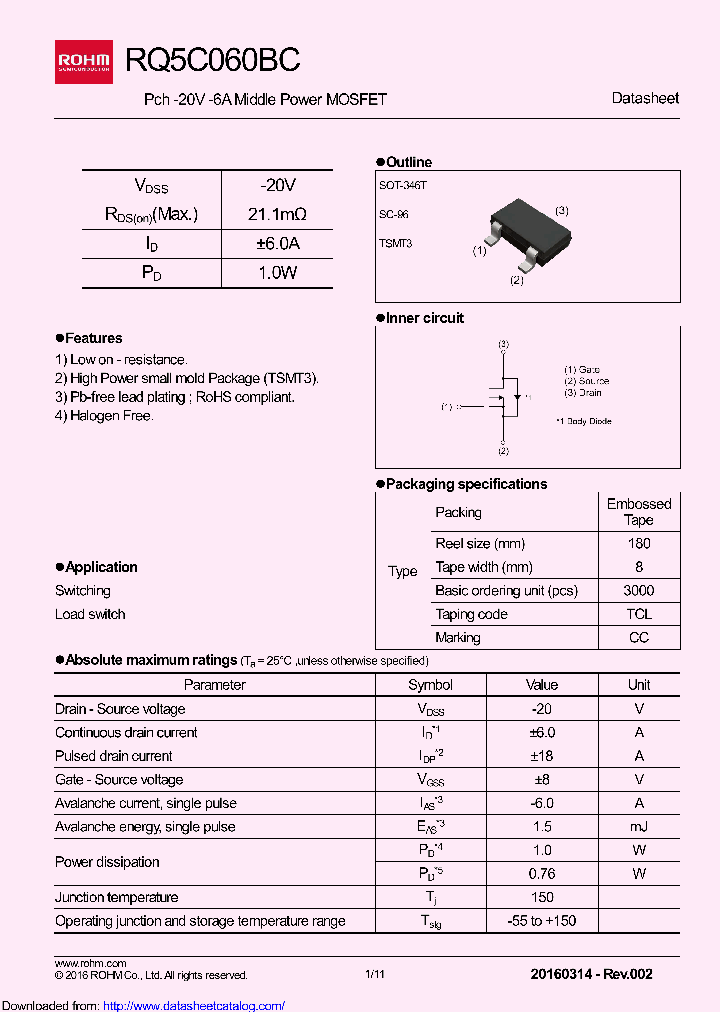 RQ5C060BCTCL_8623431.PDF Datasheet