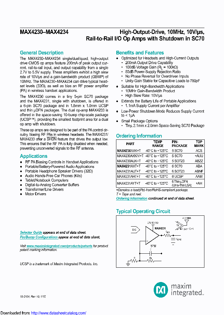 MAX4231AYT_8623678.PDF Datasheet