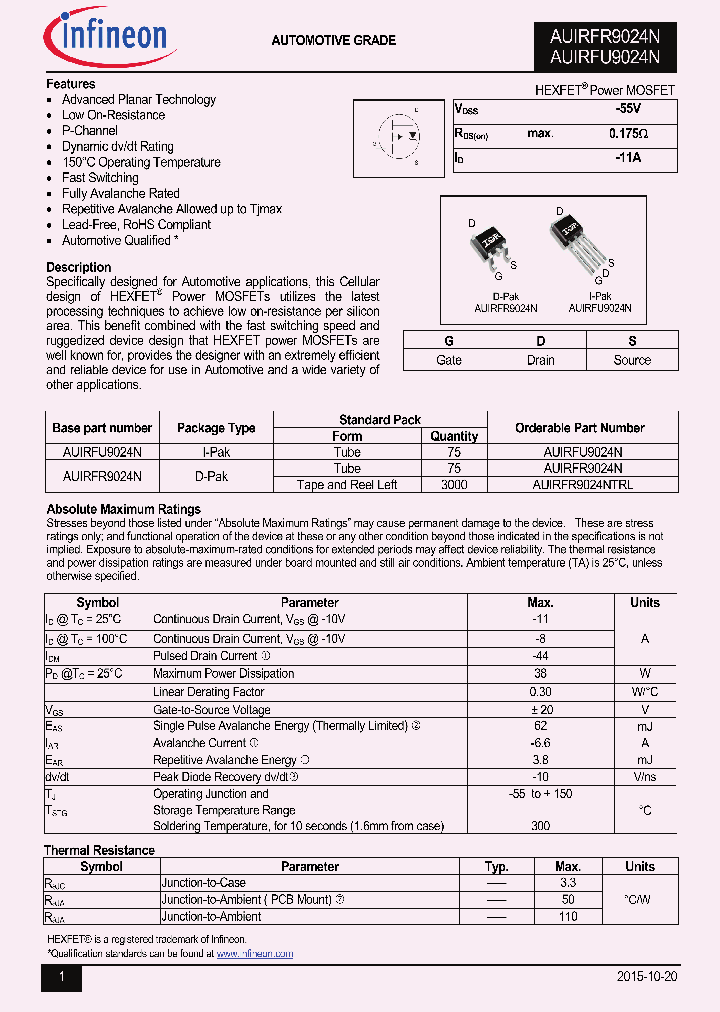 AUIRFR9024N_8623706.PDF Datasheet
