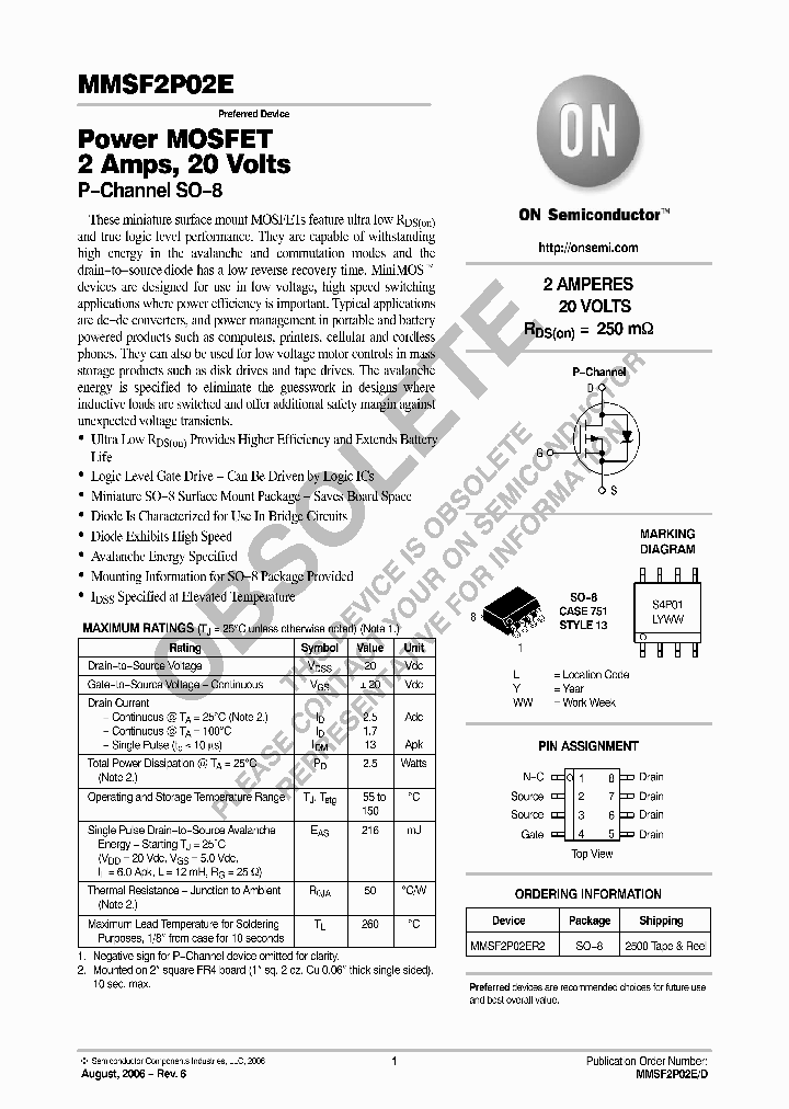 MMSF2P02E_8623893.PDF Datasheet