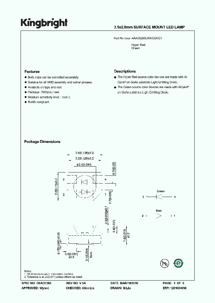AAA3528SURKCGKCT_8624109.PDF Datasheet