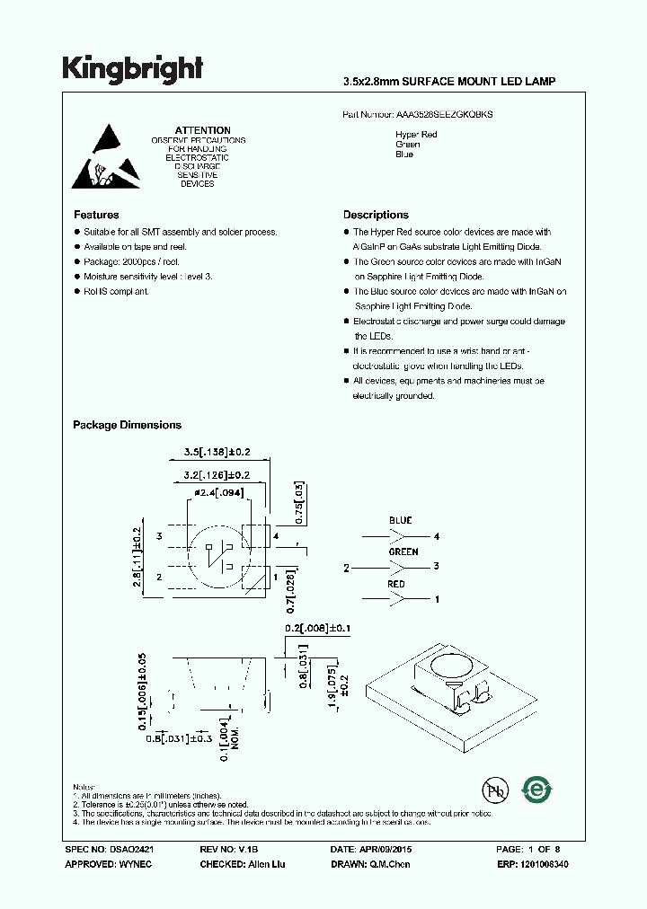 AAA3528SEEZGKQBKS_8624107.PDF Datasheet