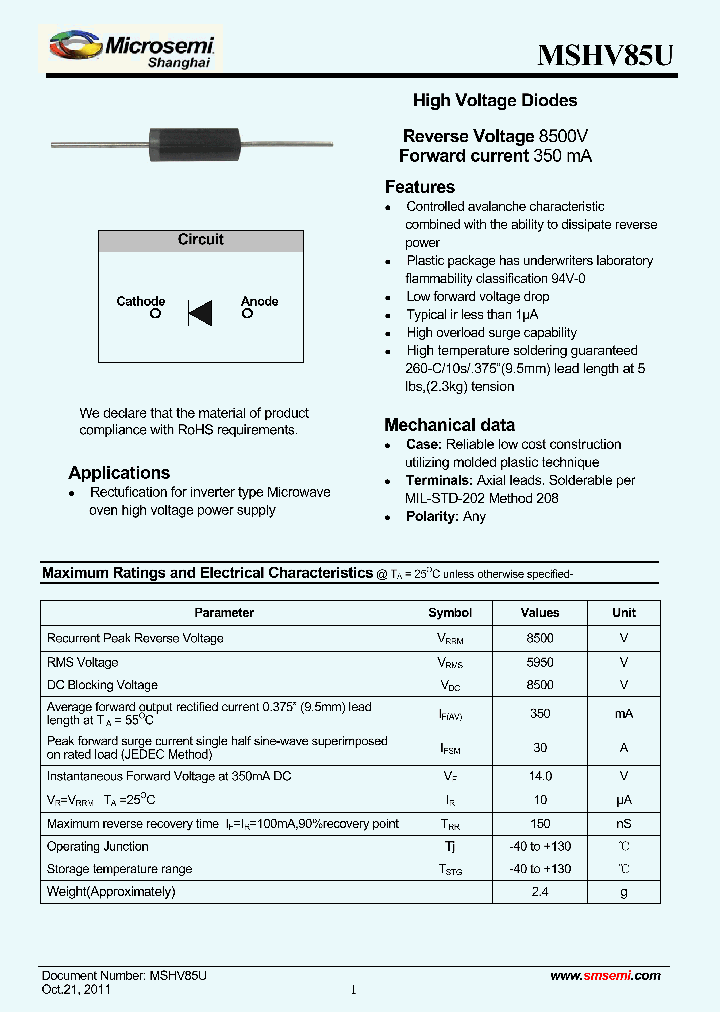 MSHV85U_8625173.PDF Datasheet