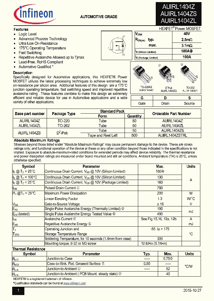 AUIRL1404Z_8625318.PDF Datasheet