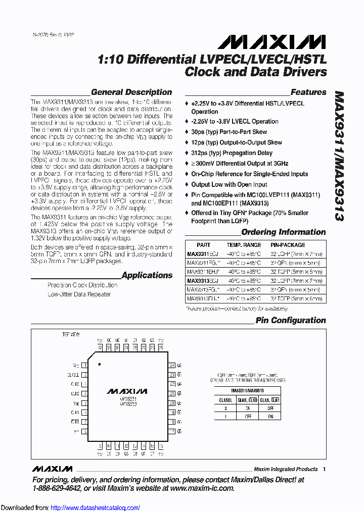 MAX9311ECJT_8625568.PDF Datasheet