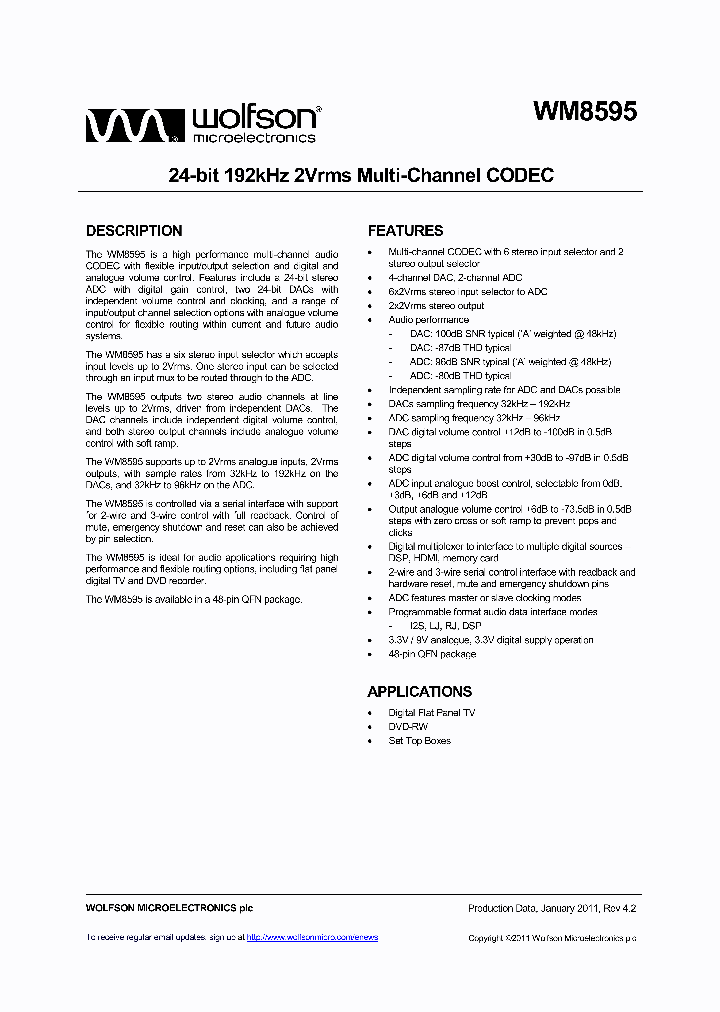 WM8595_8625805.PDF Datasheet