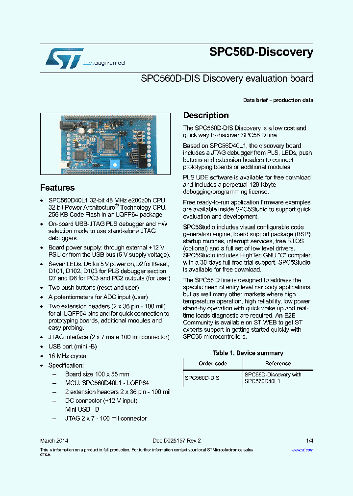 SPC560D-DIS_8626974.PDF Datasheet