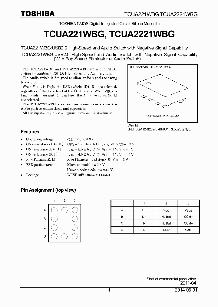 TCUA221WBG_8627529.PDF Datasheet