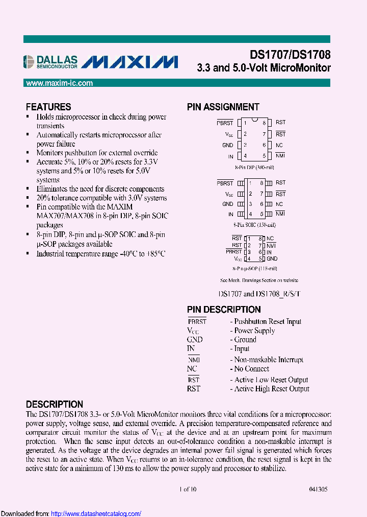 DS1708TEUA_8627827.PDF Datasheet
