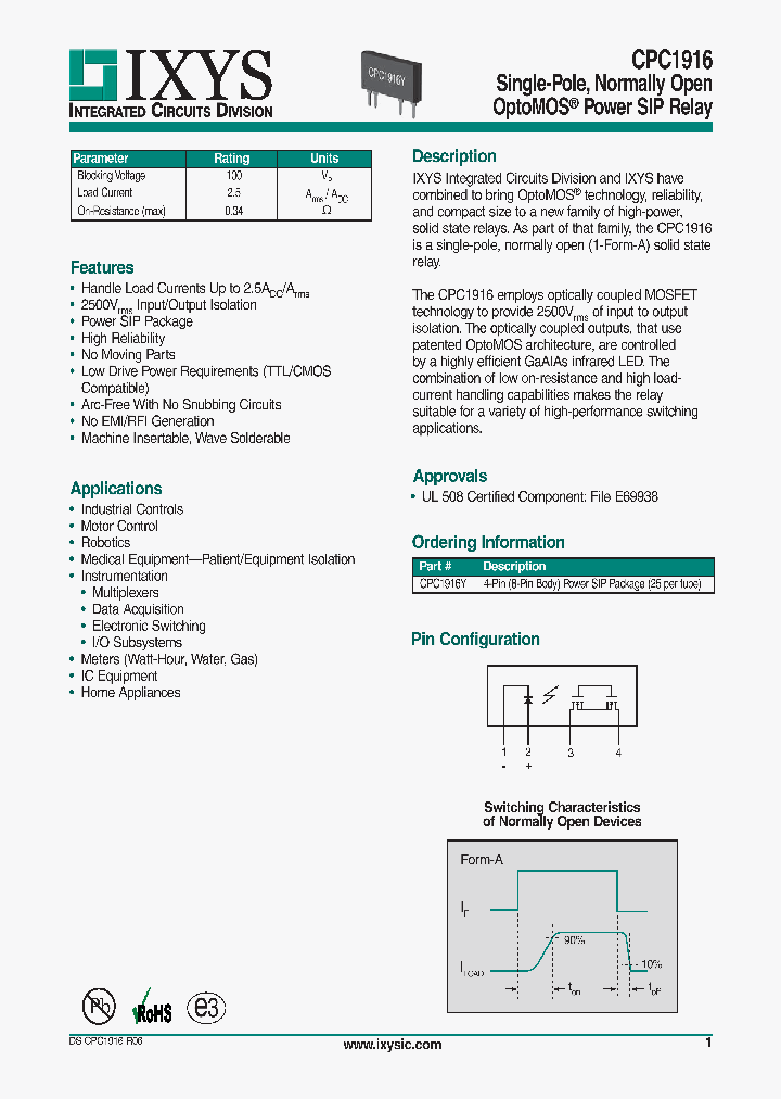 CPC1916_8629500.PDF Datasheet