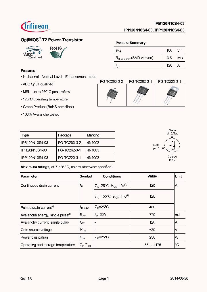 IPP120N10S4-03_8630818.PDF Datasheet