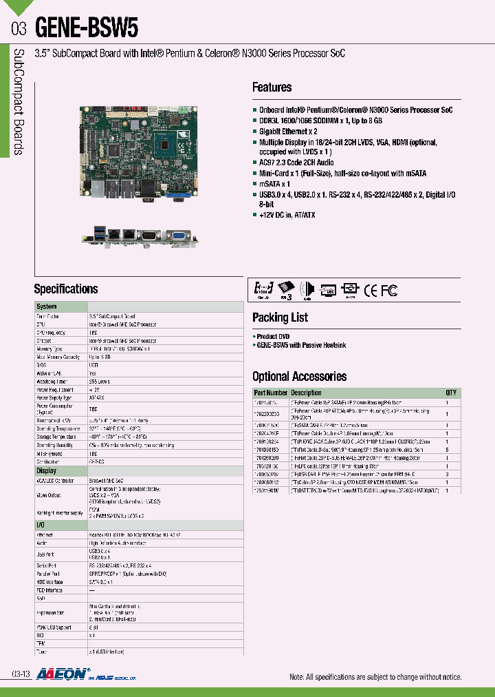 GENE-BSW5_8632022.PDF Datasheet