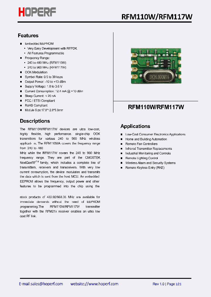 RFM110W-433S1_8632502.PDF Datasheet