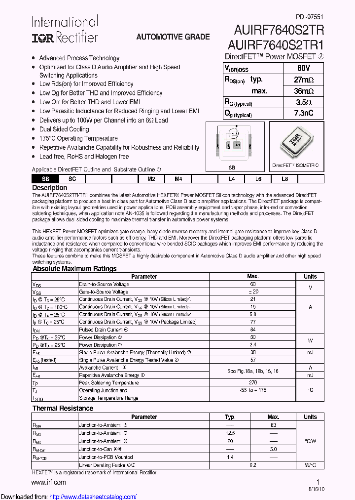 AUIRF7640S2_8632935.PDF Datasheet