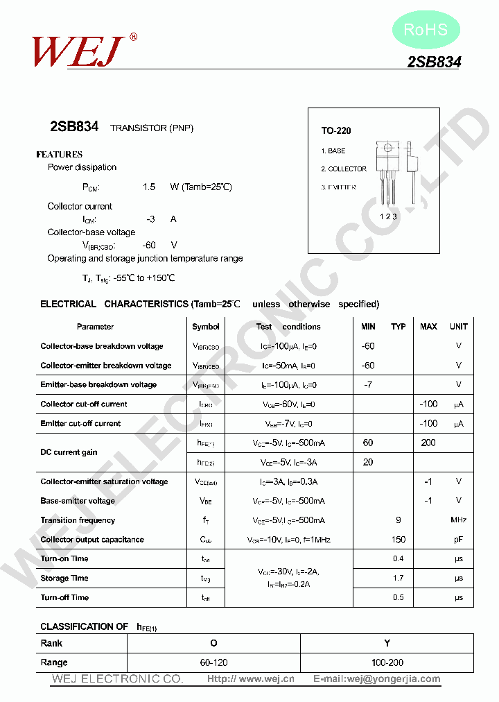 2SB834_8635034.PDF Datasheet