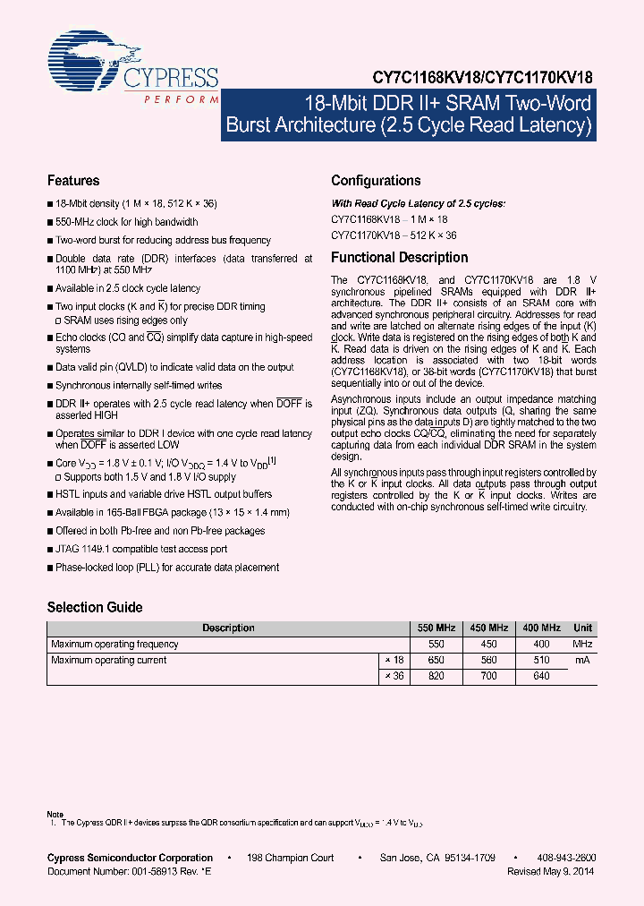 CY7C1170KV18-400BZXC_8635757.PDF Datasheet