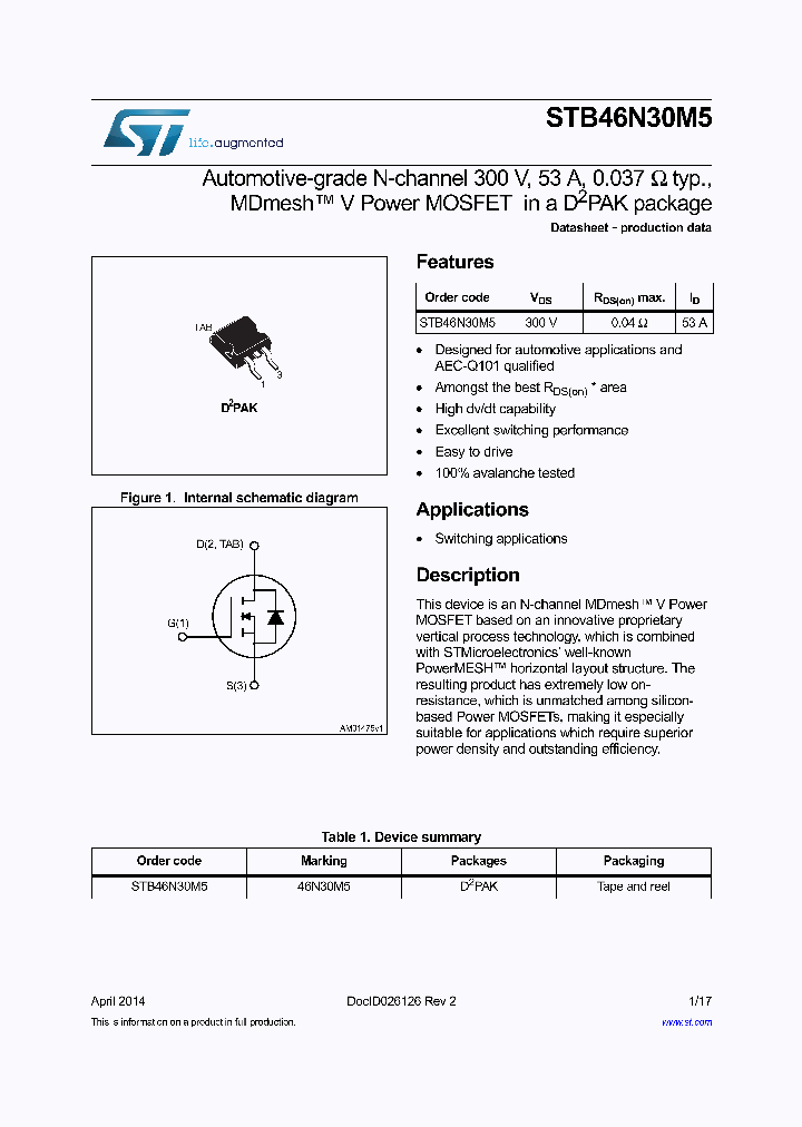STB46N30M5_8638341.PDF Datasheet