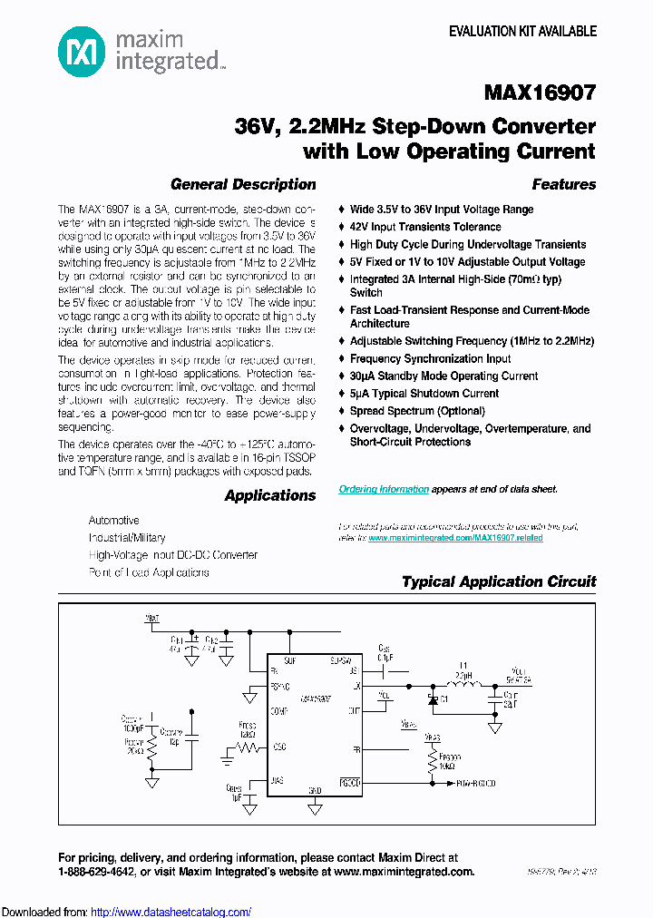 MAX16907RATEV_8639240.PDF Datasheet