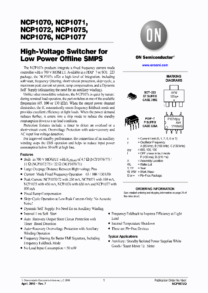 NCP1077STAT3G_8641662.PDF Datasheet