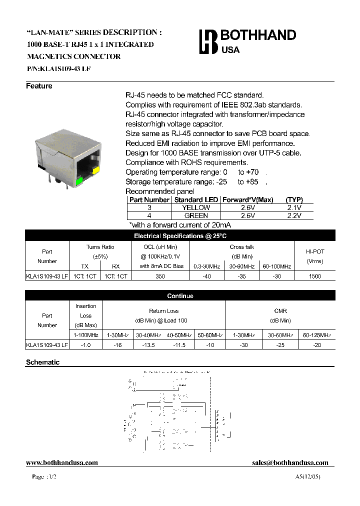 KLA1S109-43-LF_8641896.PDF Datasheet