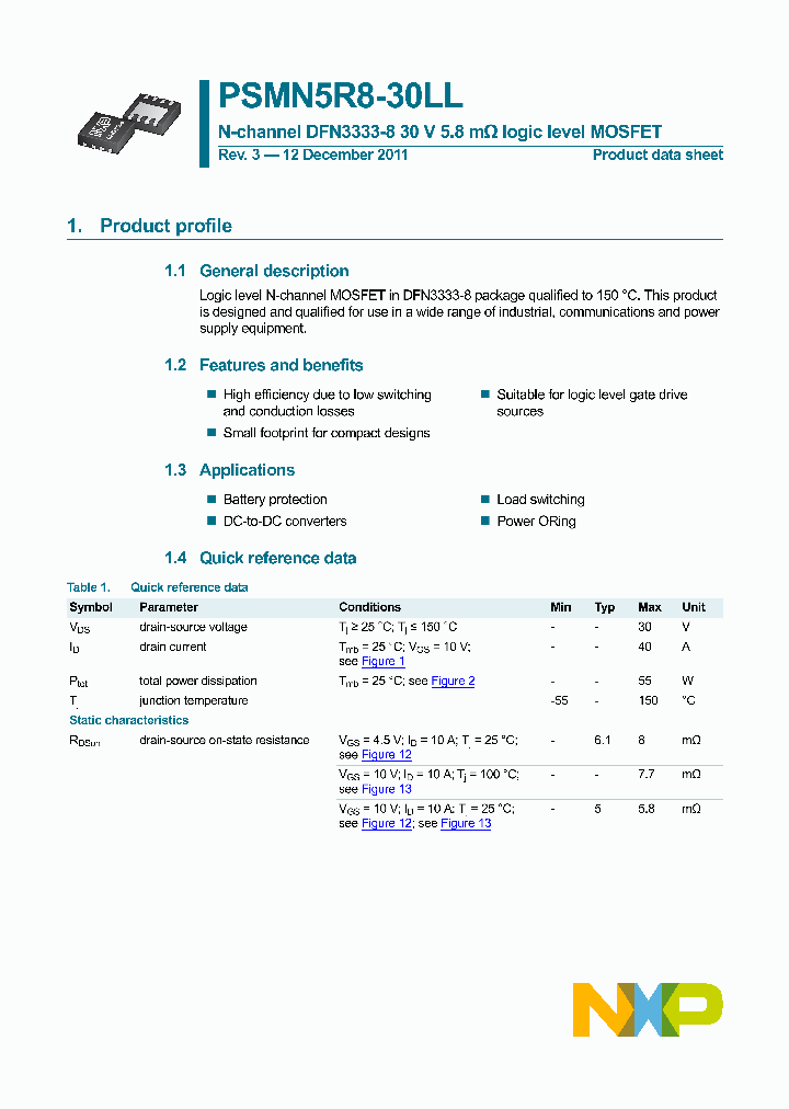 PSMN5R8-30LL_8645046.PDF Datasheet