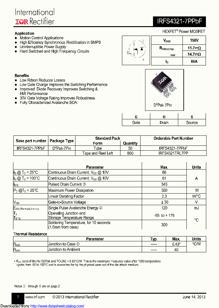 IRFS4321-7PPBF_8645582.PDF Datasheet