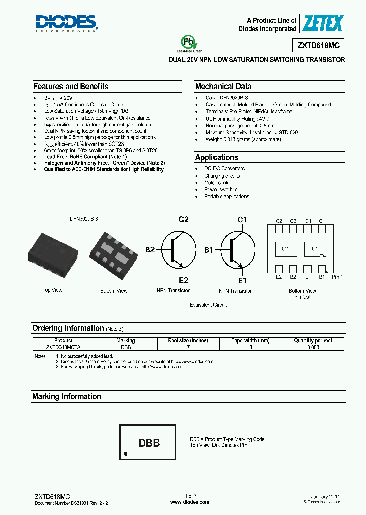 ZXTD618MC_8646401.PDF Datasheet