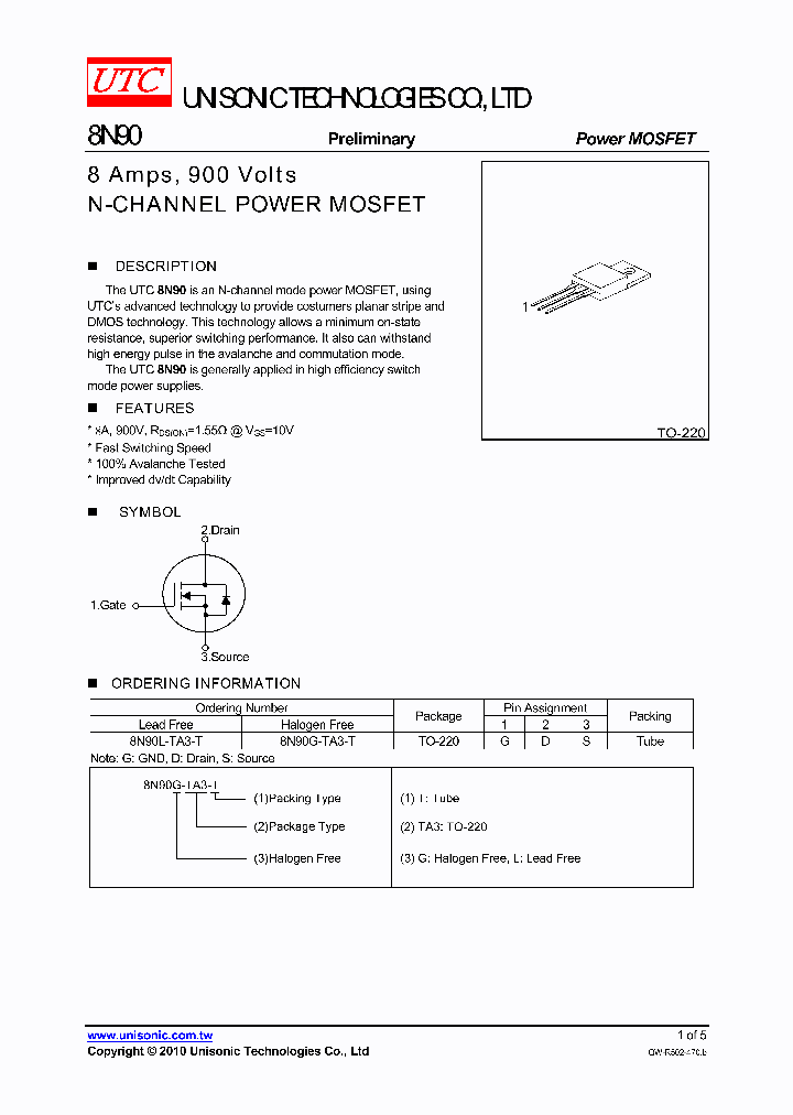 8N90G-TA3-T_8648960.PDF Datasheet