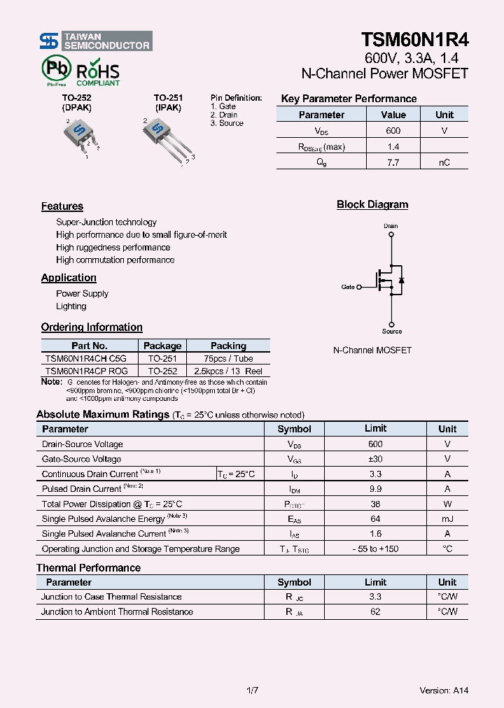 TSM60N1R4CPROG_8650778.PDF Datasheet