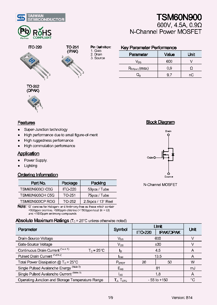 TSM60N900CHC5G_8650787.PDF Datasheet