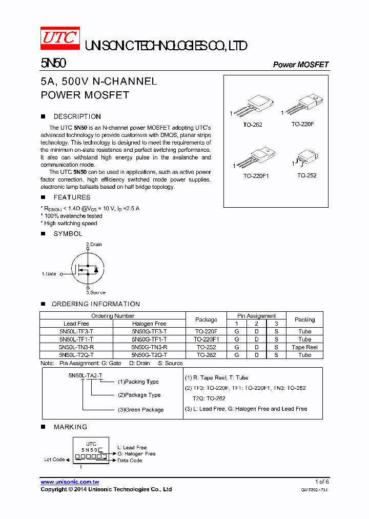 5N50G-TF1-T_8651053.PDF Datasheet