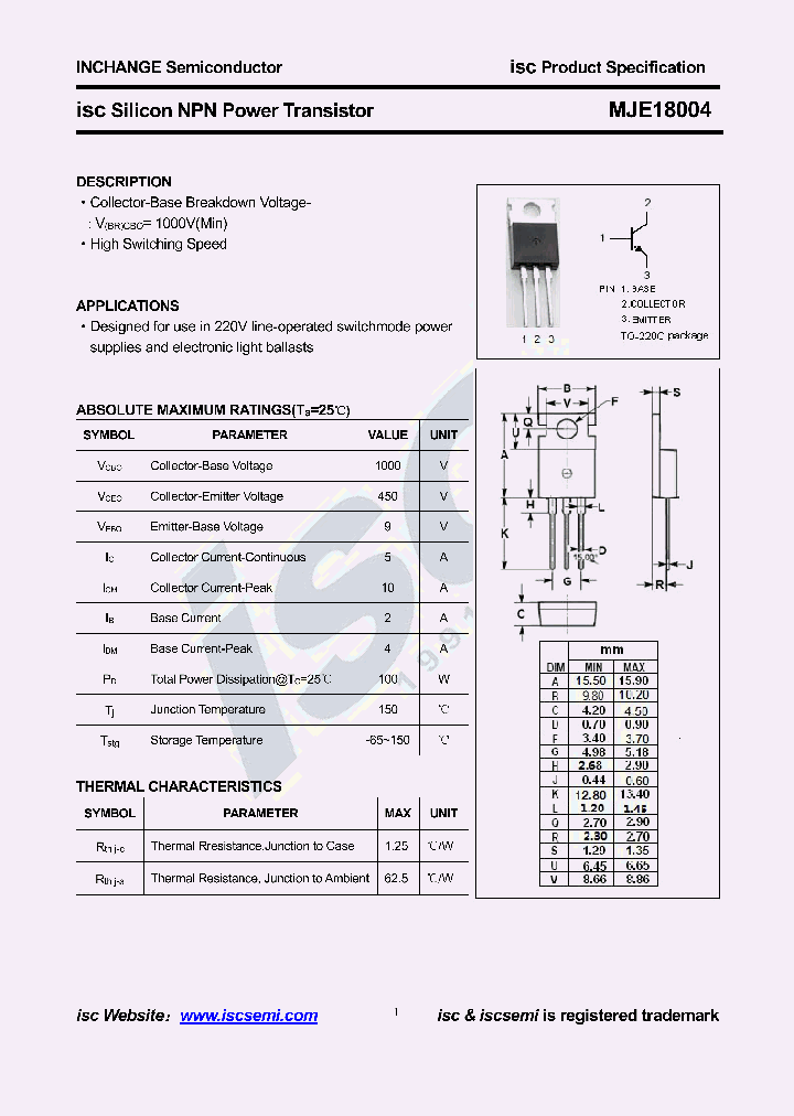 MJE18004_8652606.PDF Datasheet