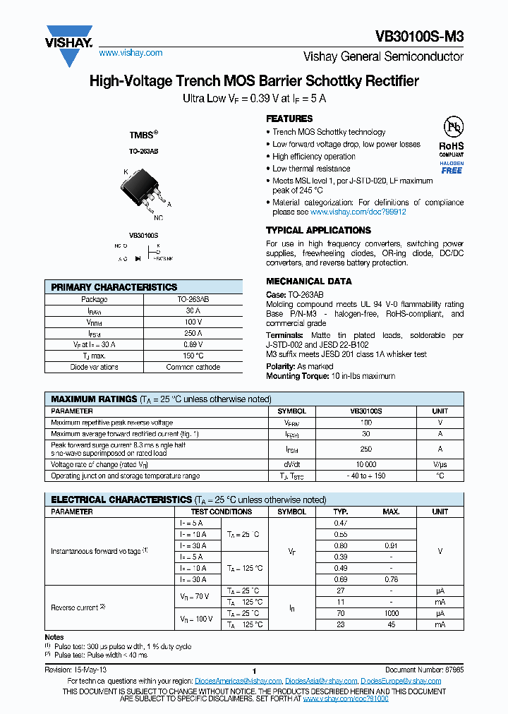 VB30100S-M3-15_8652610.PDF Datasheet
