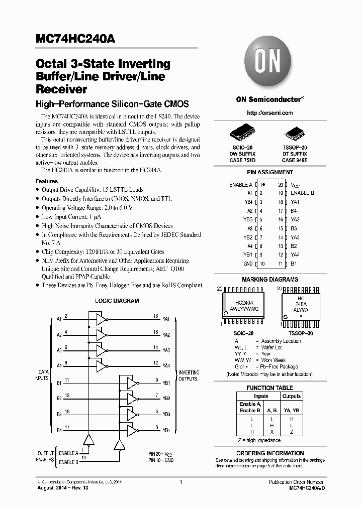 NVL74HC240ADWR2G_8656786.PDF Datasheet