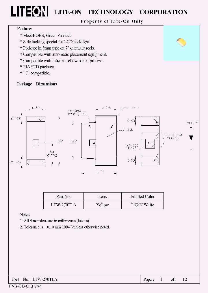 LTW-270TLA_8659207.PDF Datasheet