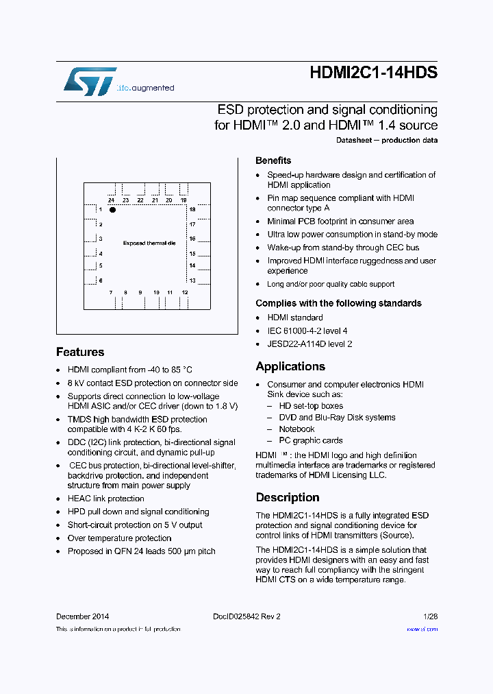 HDMI2C1-14HDS_8659364.PDF Datasheet