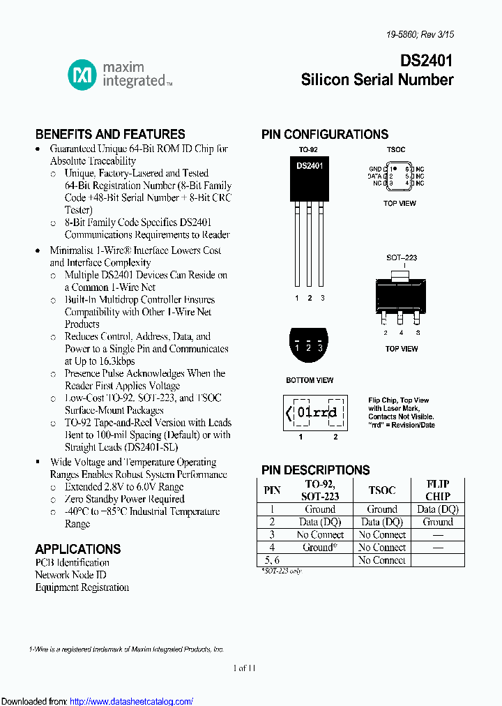 DS2401X-88A-C21T_8660642.PDF Datasheet