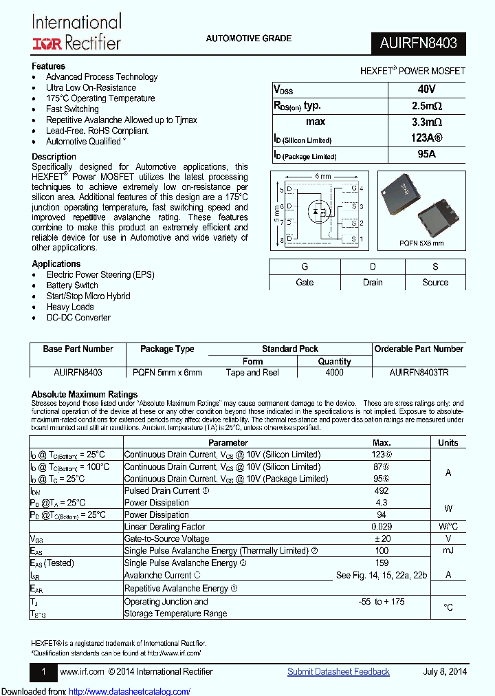 AUIRFN8403_8663209.PDF Datasheet