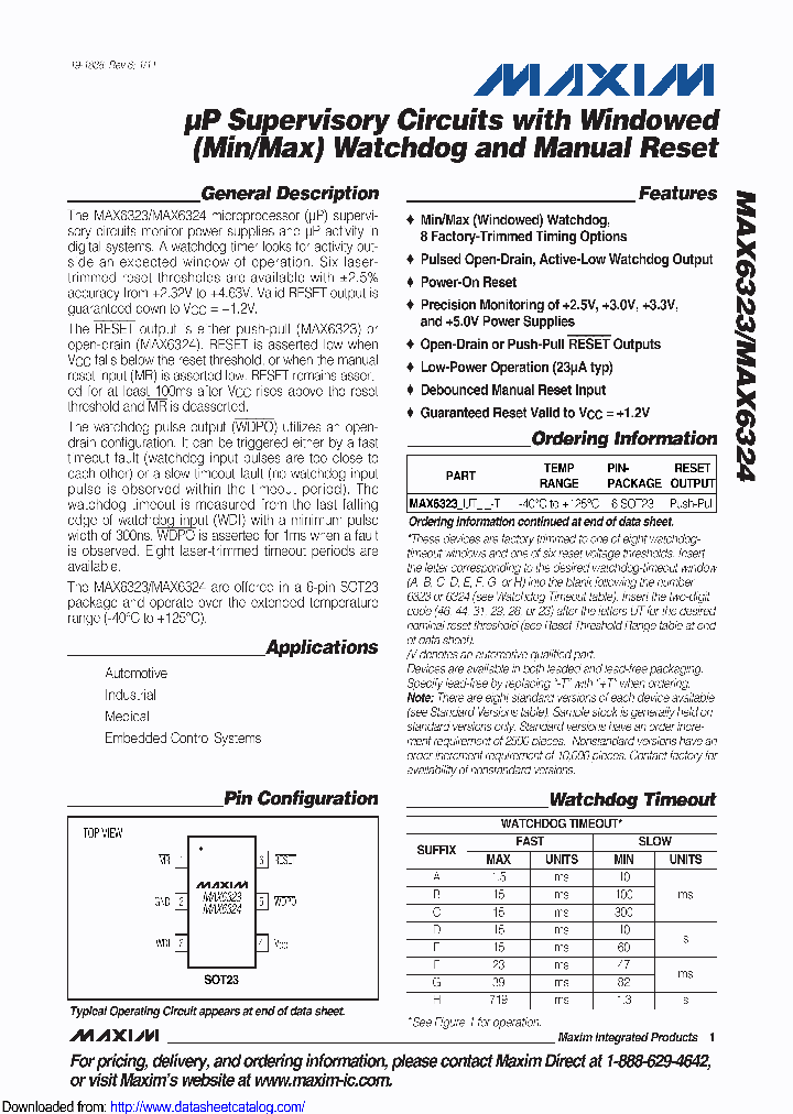 MAX6323AUT46_8666028.PDF Datasheet