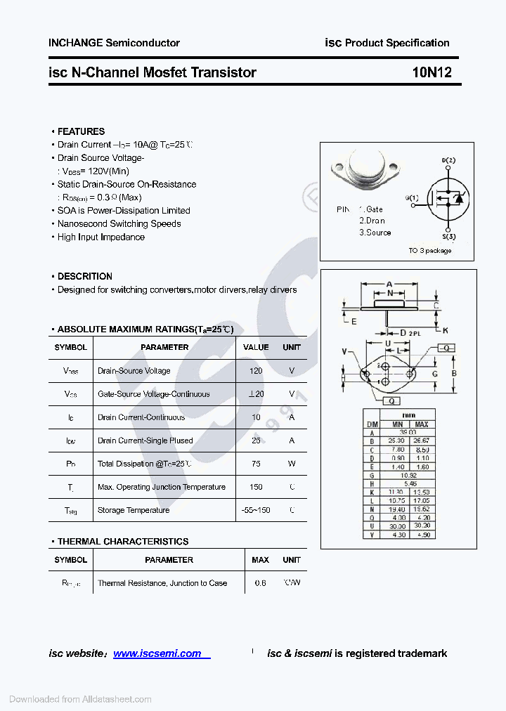 10N12-TO3_8666254.PDF Datasheet